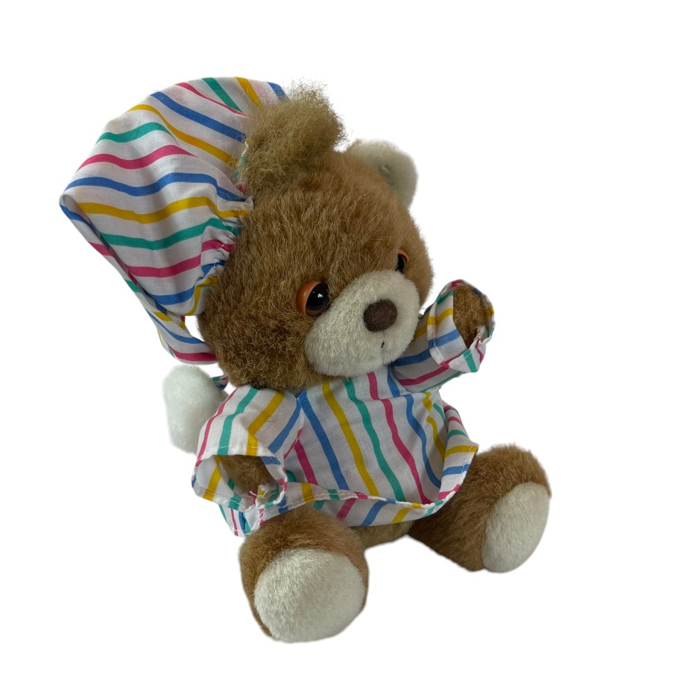 Vintage Prestige Sleepy Bedtime Bear Pajamas Plush Stuffed Toy Lovey 8"